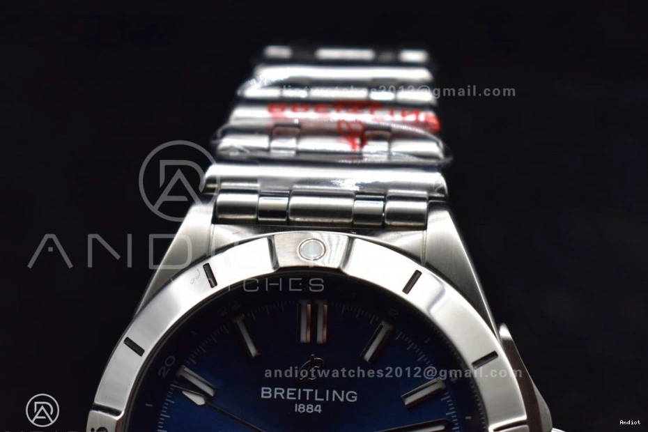 BLS Best Automatic Chronomat Factory Breitling 1:1 On Dial GMT Blue SS A2836 Edition Bracelet 40mm 0202